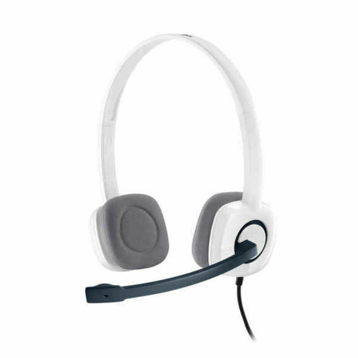 Слушалки с микрофон Logitech Бял